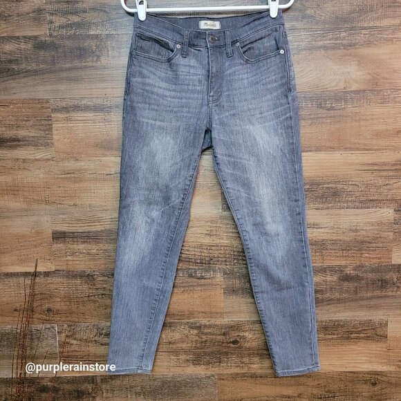 Madewell Jeans 28 Skinny Skinny 9" High Riser Shaw Wash F4804 Stretch Denim - Picture 1 of 11